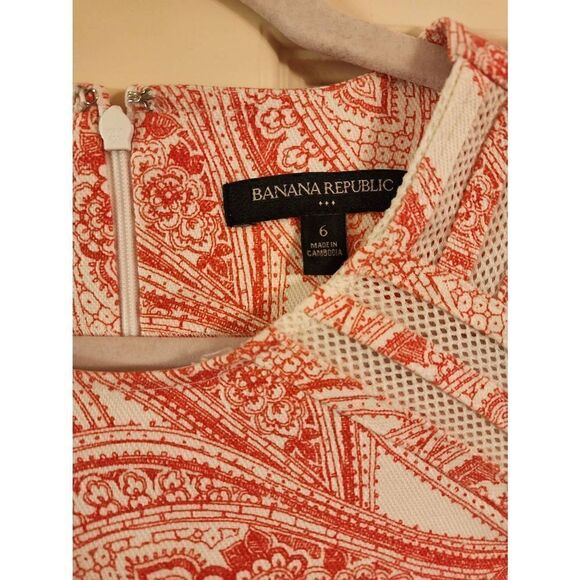 Banana Republic coral sleeveless shift dress size 6 - Picture 4 of 8